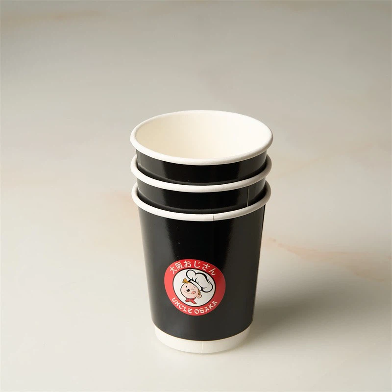 8oz Double Wall Papr Cups With Lid